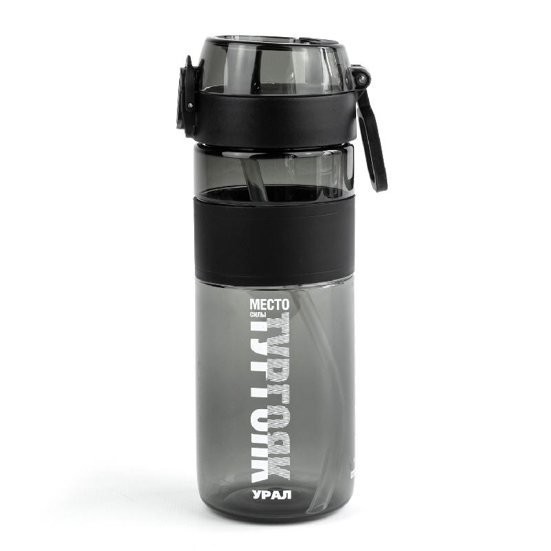 Бутылка для воды пластик 600мл (черный)