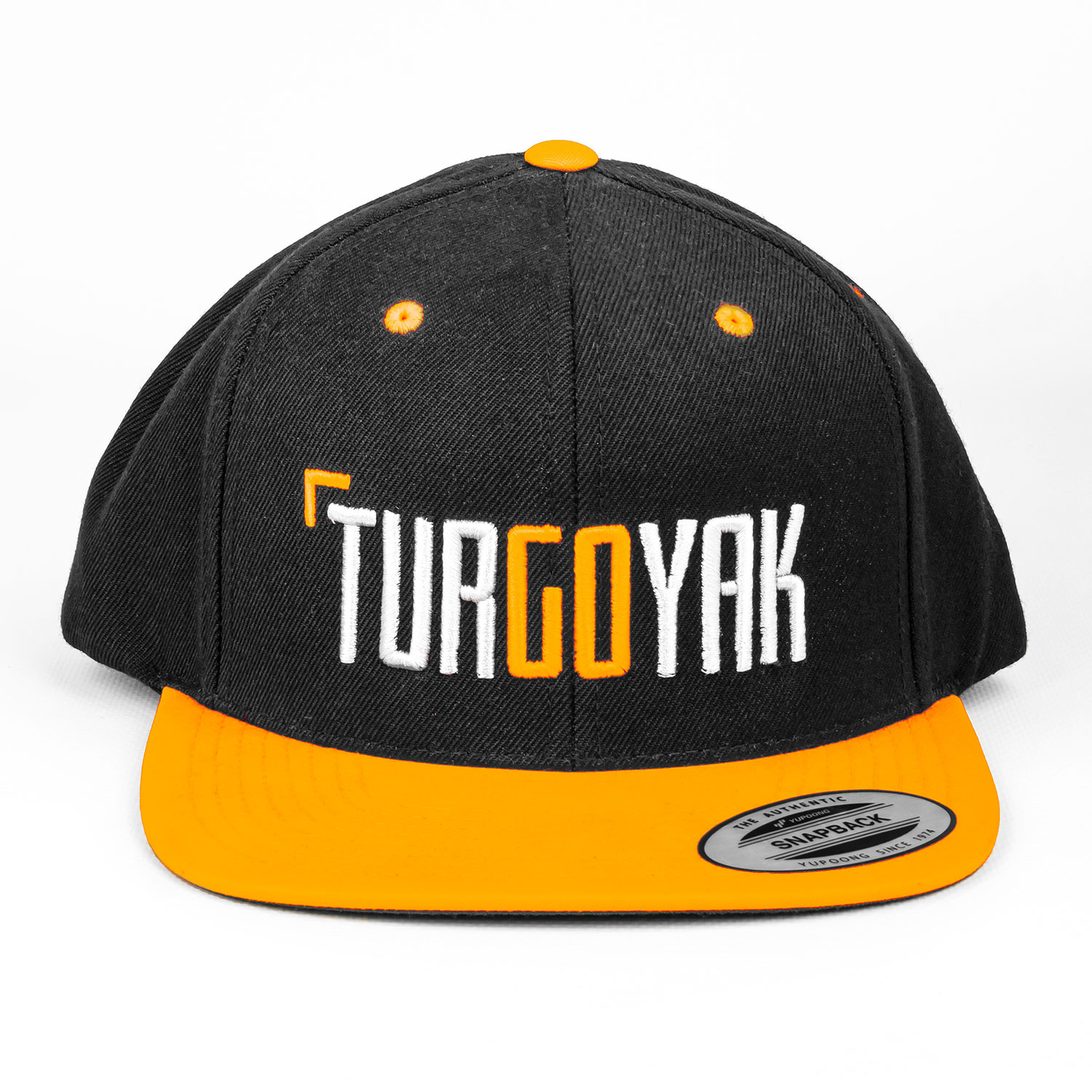 Бейсболка TURGOYAK прямой козырек (цв. черныйоранжевый) (1)