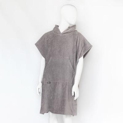 Пончо пляжное Место силы.Координаты серый (2)