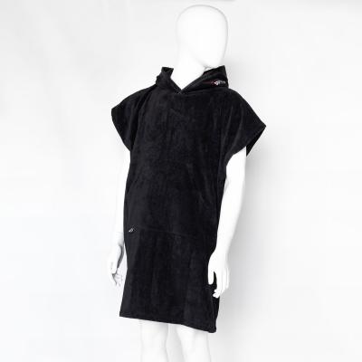 Пончо пляжное Координаты черный (3)