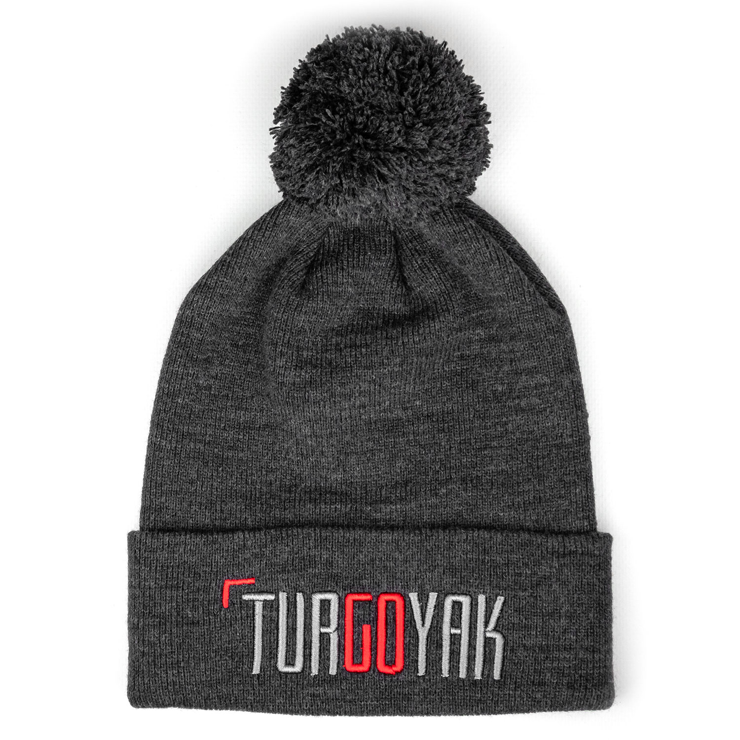 Шапка ТУР ГО ЯК  c помпоном (т. серый)