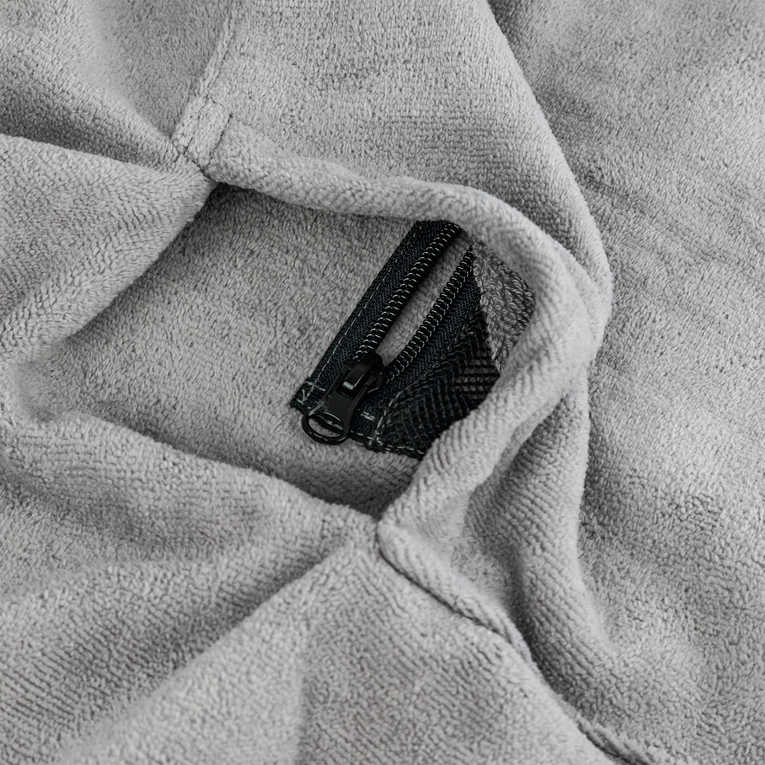 Пончо пляжное Место силы.Координаты серый (3)