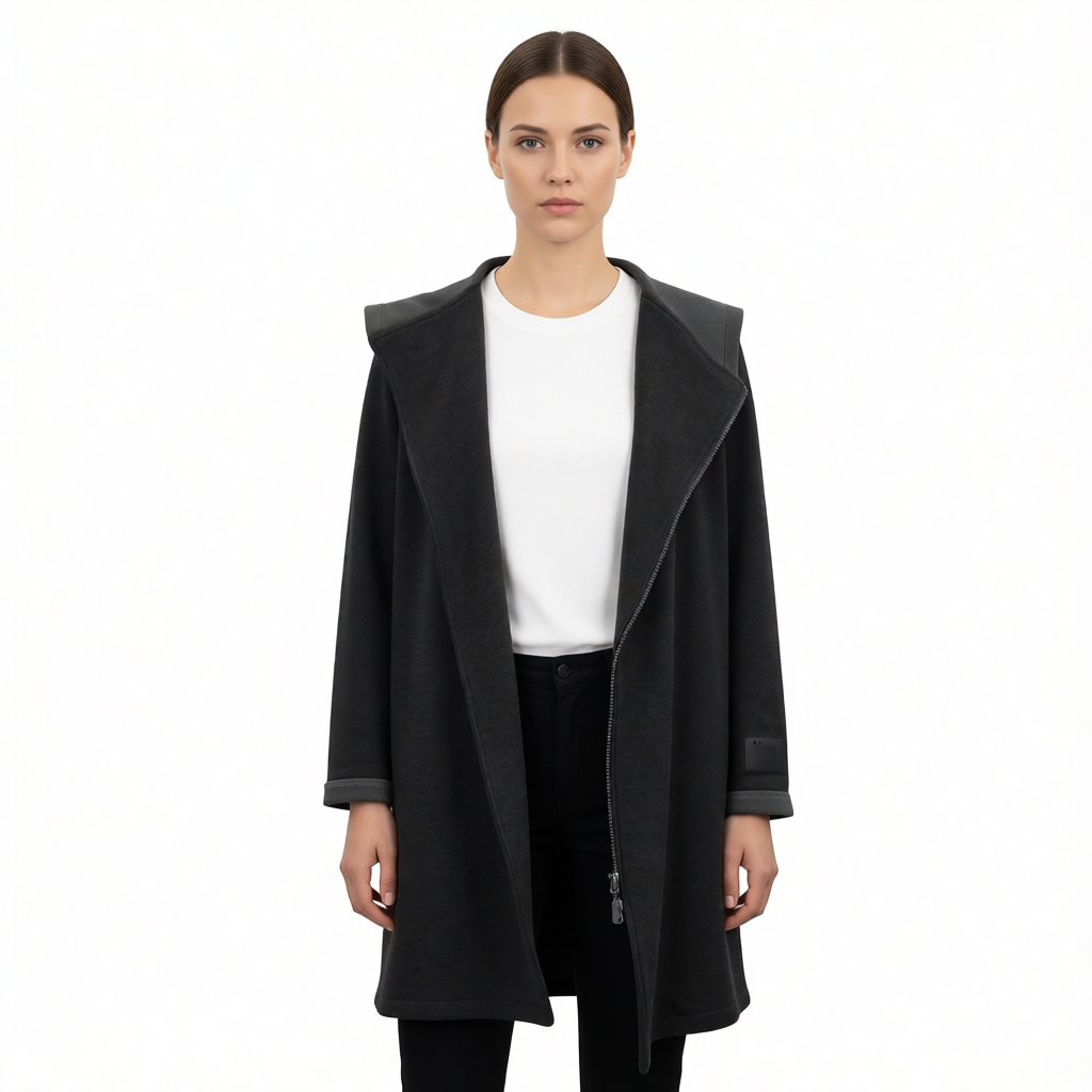 Толстовка темно-серая удлиненная на меху Тургояк (3)