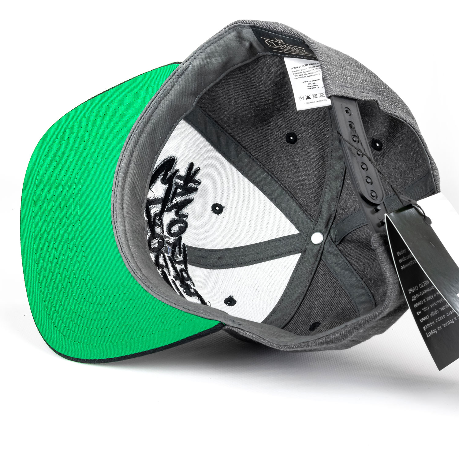 Бейсболка Graffiti прямой козырек (цв. т.серыйчерный) (1)