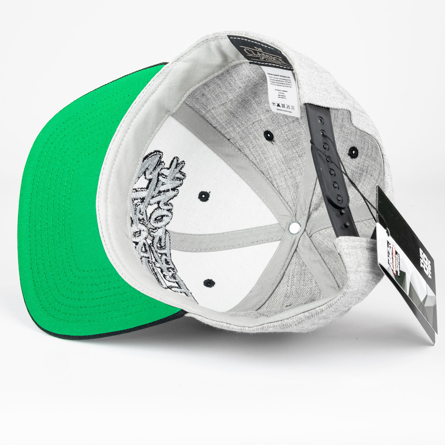 Бейсболка Graffiti прямой козырек (цв. светло-серыйчерный) (5)