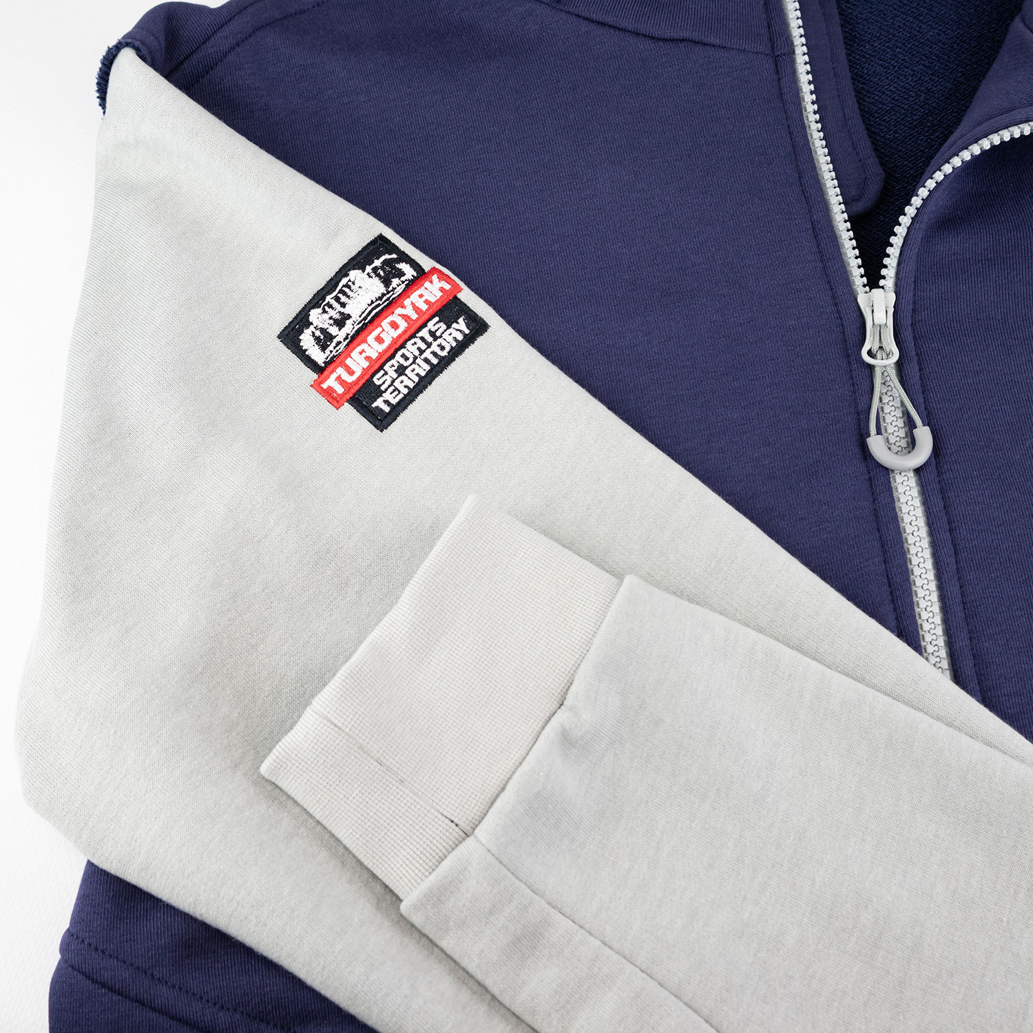 Толстовка X-WATERS на молнии синяясерая (5)